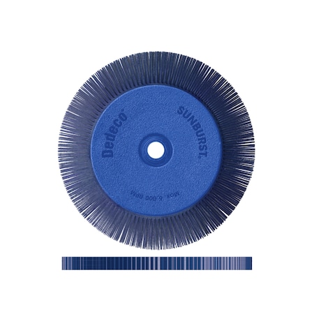 Dedeco Sunburst Radial Bristle Discs 8 in X 1 in Straight Ts Blue 400 Grit A/O 1/Unit 1911